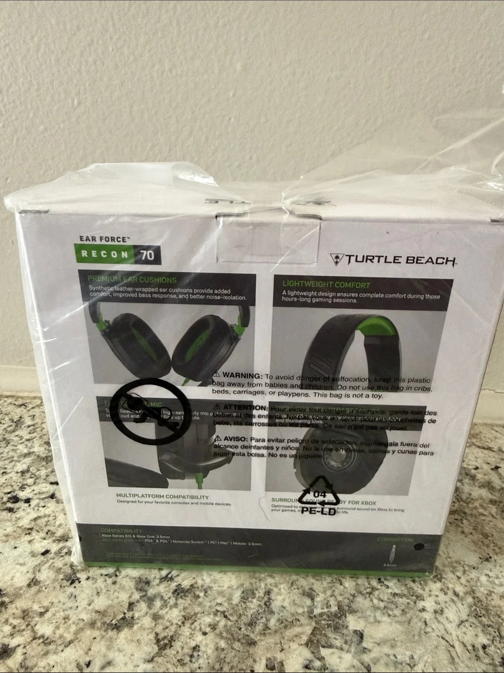 Turtle Beach Recon 70 Wired Gaming Headset — Black & Green